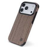 Maxi Case - Fabriqué en bois véritable Noyer noir (pour Apple, Samsung, Huawei)