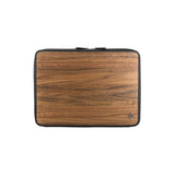 Leo 15" Laptop Bag - Made from real Amazaque wood and black cowhide