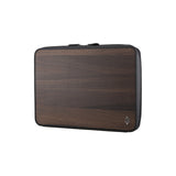 Leo 15" Laptop Bag - Made from real smoked oak wood and black cowhide