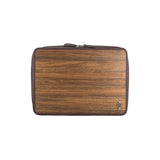 Leo 13" Laptop Bag - Made from real Amazaque wood and brown cowhide