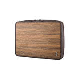 Leo 13" Laptop Bag - Made from real Amazaque wood and brown cowhide