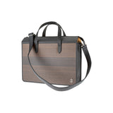 James briefcase - Made from real smoked oak wood and black cowhide