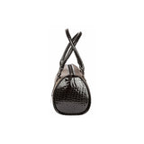Carmen handbag - Made from real smoked oak wood and patent leather in crocodile look