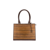Ruby Handbag - Made from real Amazaque wood and brown cowhide