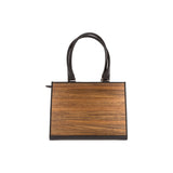 Ruby handbag - Made from real wood Amazaque and black cowhide