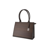 Ruby Handbag - Made from real smoked oak wood and black cowhide