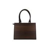 Ruby Handbag - Made from real smoked oak wood and black cowhide