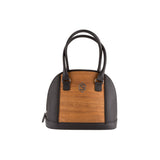 Abbey handbag - Made from real wood Amazaque and black cowhide