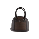 Abbey handbag - Made from real smoked oak wood and black cowhide