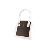 Abbey handbag - Made from real smoked oak wood and white cowhide