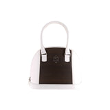 Abbey handbag - Made from real smoked oak wood and white cowhide