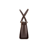 Sally Handbag - Made from real wood Amazaque and brown cowhide