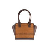 Sally Handbag - Made from real wood Amazaque and brown cowhide