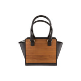 Sally handbag - Made from real wood Amazaque and black cowhide