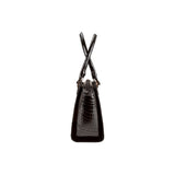 Sally Handbag - Made from genuine Amazaque wood and patent leather in crocodile look