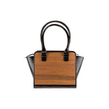 Sally Handbag - Made from genuine Amazaque wood and patent leather in crocodile look