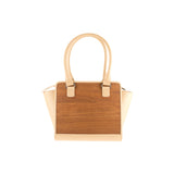 Sally handbag - Made from real wood Amazaque and nude cowhide