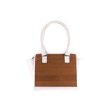 Sally handbag - Made from real wood Amazaque and white cowhide