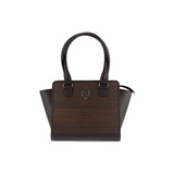 Sally handbag - Made from real smoked oak wood and black cowhide