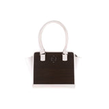 Sally handbag - Made from real smoked oak wood and white cowhide