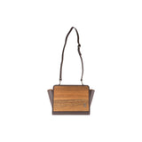 Mia handbag - Made from real wood Amazaque and brown cowhide