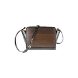 Mia handbag - Made from real smoked oak wood and patent leather in crocodile look