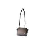 Mia handbag - Made from real smoked oak wood and patent leather in crocodile look