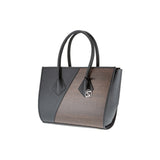 Betty handbag - Made from real smoked oak wood and black cowhide