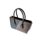 Betty handbag - Made from real smoked oak wood and black cowhide