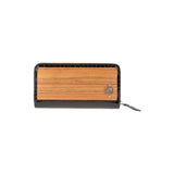 Lucy wallet - Made from real wood Amazaque and patent leather in crocodile look