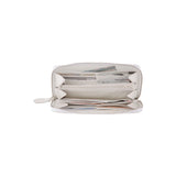 Portefeuille Lucy - Fabriqué en véritable bois de chêne fumé et cuir de vachette blanc