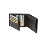 Pedro wallet - Made from real wood Amazaque and smooth leather black