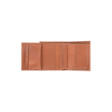 Pascal wallet - Made from real wood Amazaque and smooth leather cognac