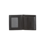 Pascal wallet - Made from real smoked oak wood and black smooth leather