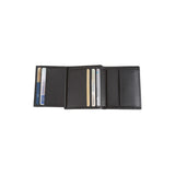 Pascal wallet - Made from real smoked oak wood and black smooth leather