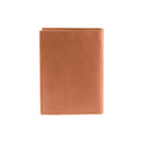 Paul wallet - Made from real wood Amazaque and smooth leather cognac