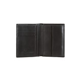 Paul wallet - Made from real wood Amazaque and smooth black leather