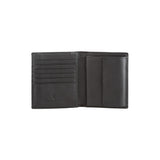 Peter wallet - Made from real wood Amazaque and smooth black leather