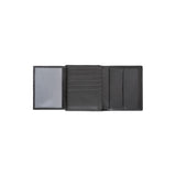 Peter wallet - Made from real wood Amazaque and smooth black leather