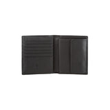 Peter wallet - Made from real smoked oak wood and black smooth leather