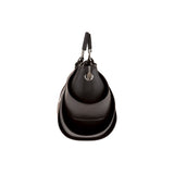 Amy handbag - Made from real smoked oak wood and black smooth leather