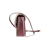 Laura handbag - Made from real smoked oak wood and wine-red Saffiano leather