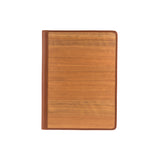 Marco writing case A4 - Made from real wood Amazaque and smooth leather cognac