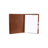Marco writing case A4 - Made from real wood Amazaque and smooth leather cognac