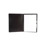 Marco writing case A4 - Made from real wood Amazaque and smooth leather black