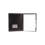 Marco writing case A4 - Made from real wood Amazaque and smooth leather black