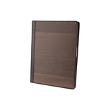 Marco writing case A4 - Made from real smoked oak wood and smooth black leather