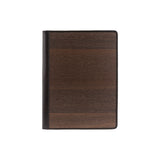 Marco writing case A4 - Made from real smoked oak wood and smooth black leather