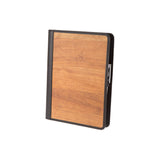 Sam Writing Case A5 - Made from real wood Amazaque and smooth leather black