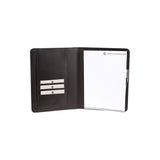 Sam Writing Case A5 - Made from real wood Amazaque and smooth leather black